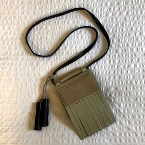 ACNE Studio Laurie Fringe Bag - Light Green & Beige
